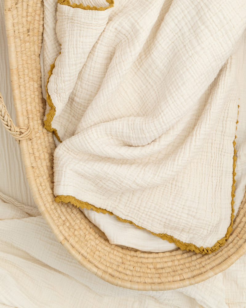 lace baby blanket / undyed