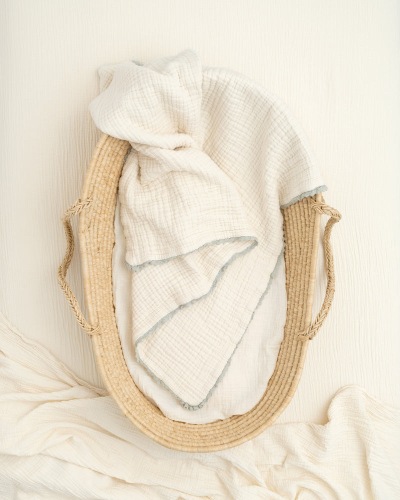 lace baby blanket / undyed