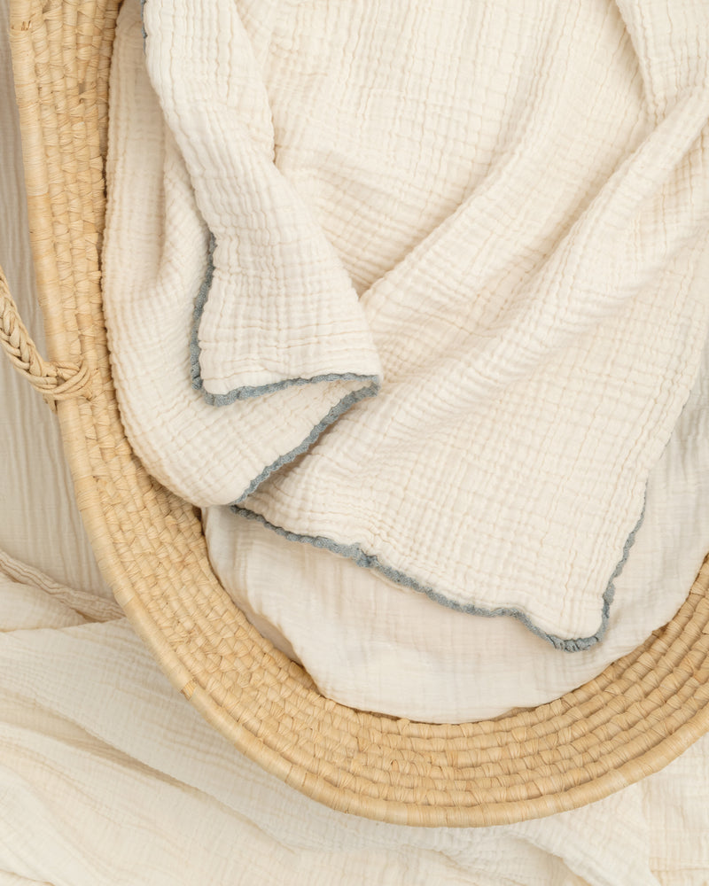 lace baby blanket / undyed