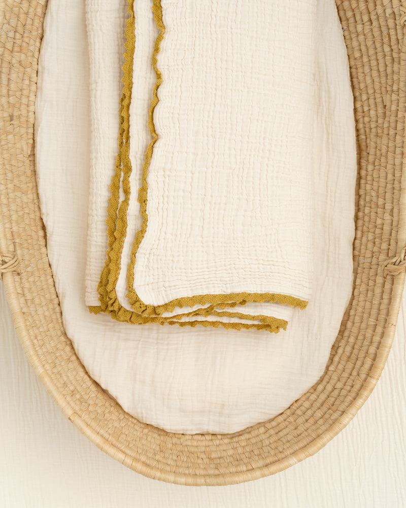 lace baby blanket / undyed