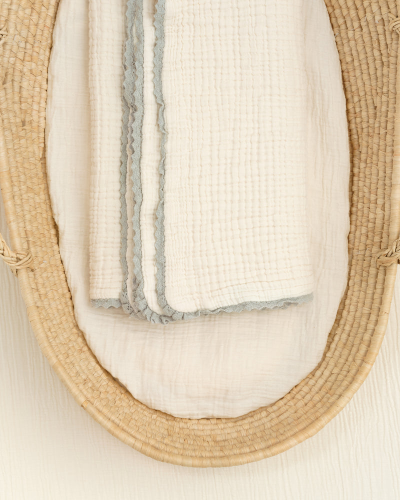 lace baby blanket / undyed