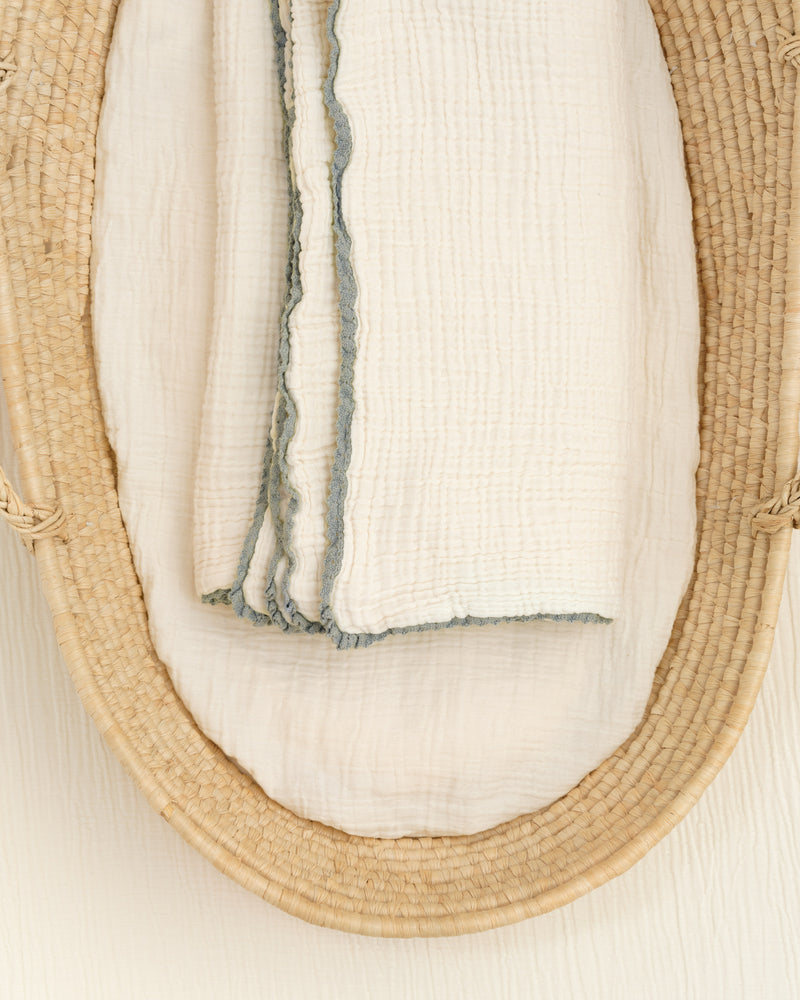 lace baby blanket / undyed