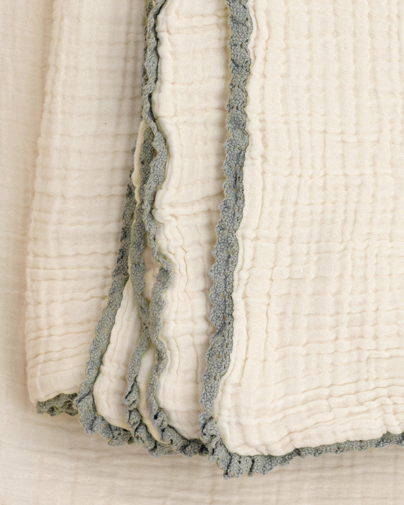 lace baby blanket / undyed