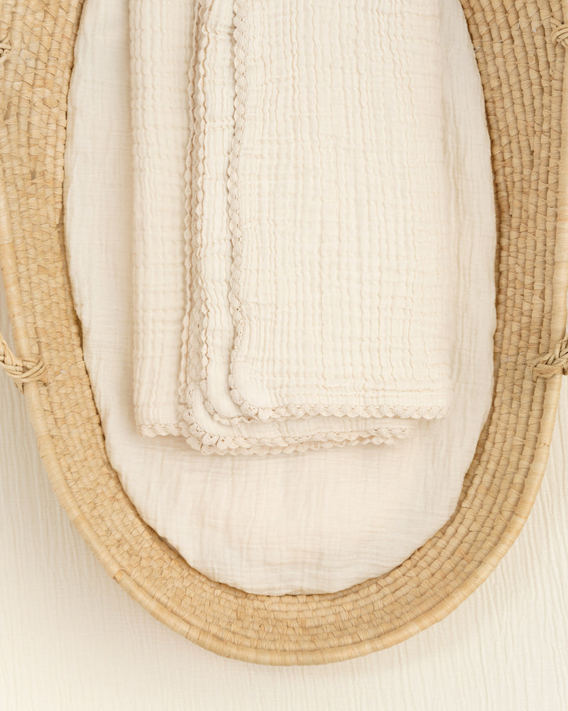 lace baby blanket / undyed