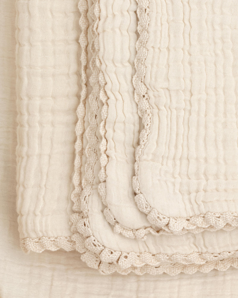 lace baby blanket / undyed