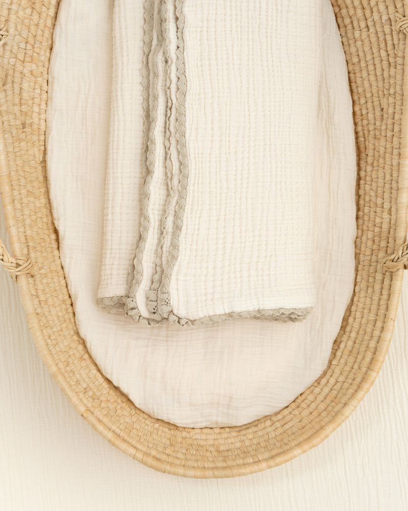 lace baby blanket / undyed