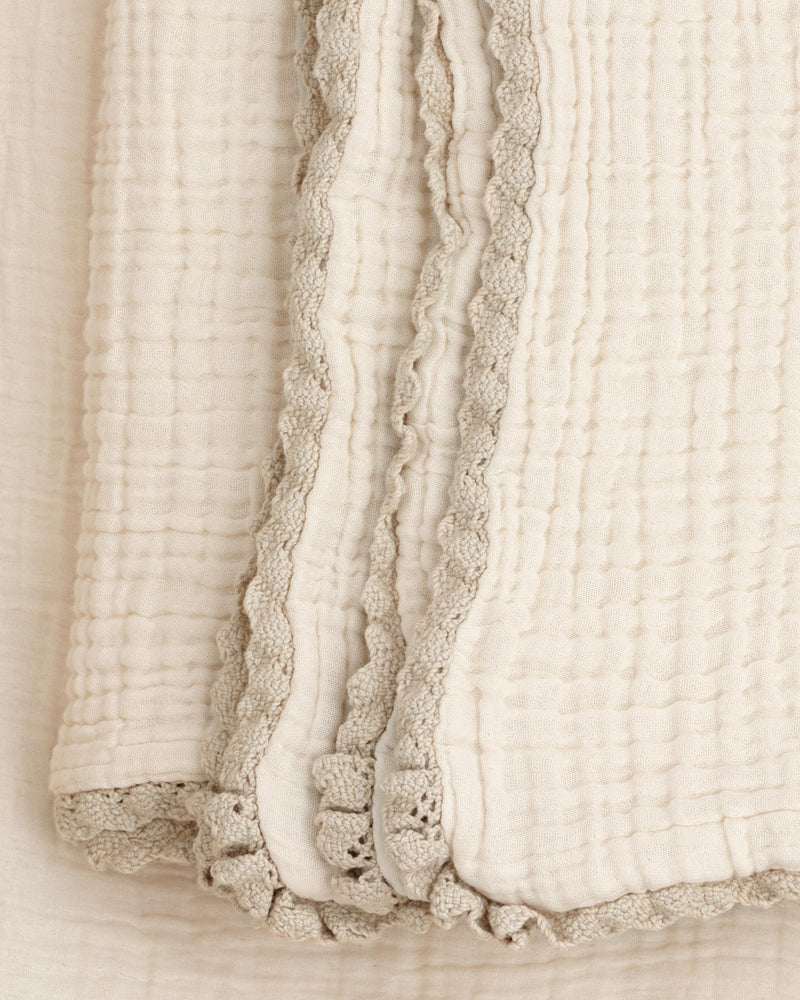 lace baby blanket / undyed