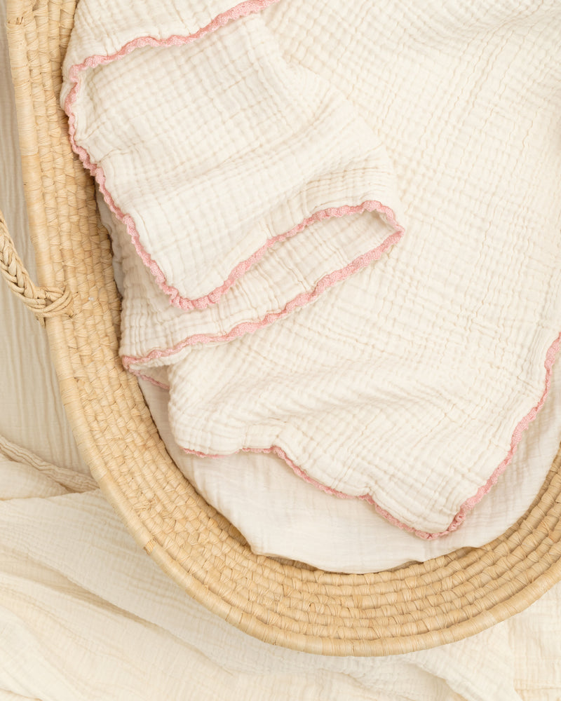 lace baby blanket / undyed