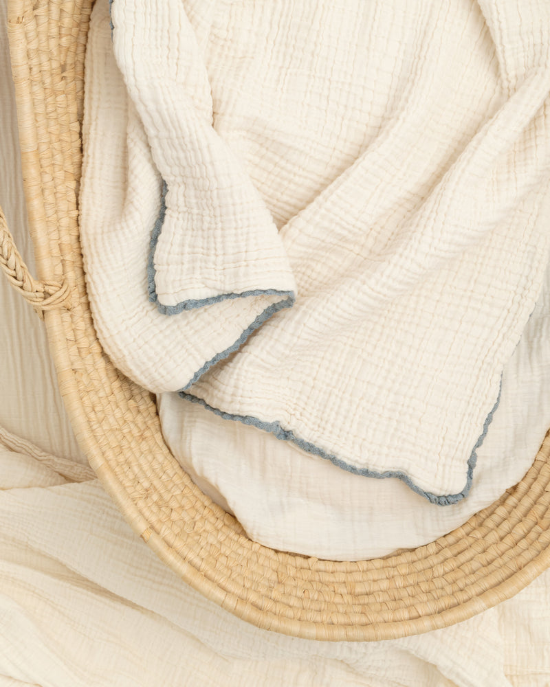 lace baby blanket / undyed