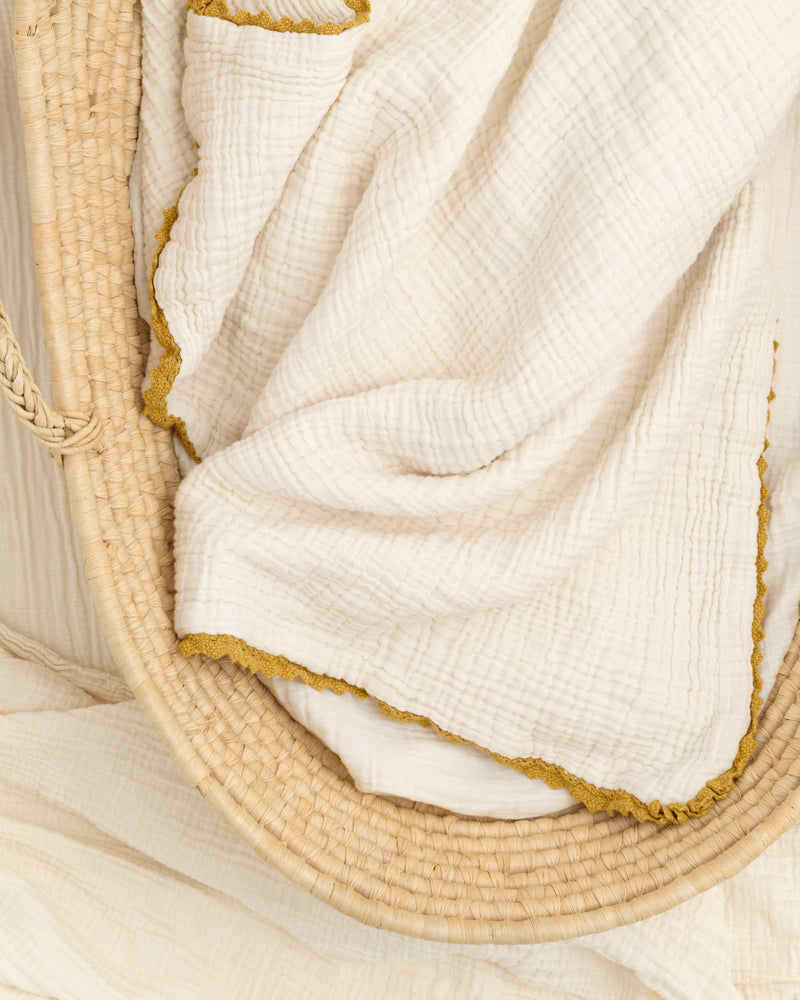 lace baby blanket / undyed