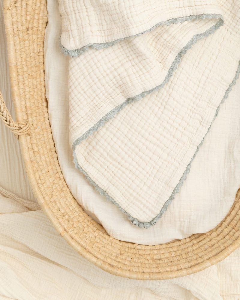 lace baby blanket / undyed