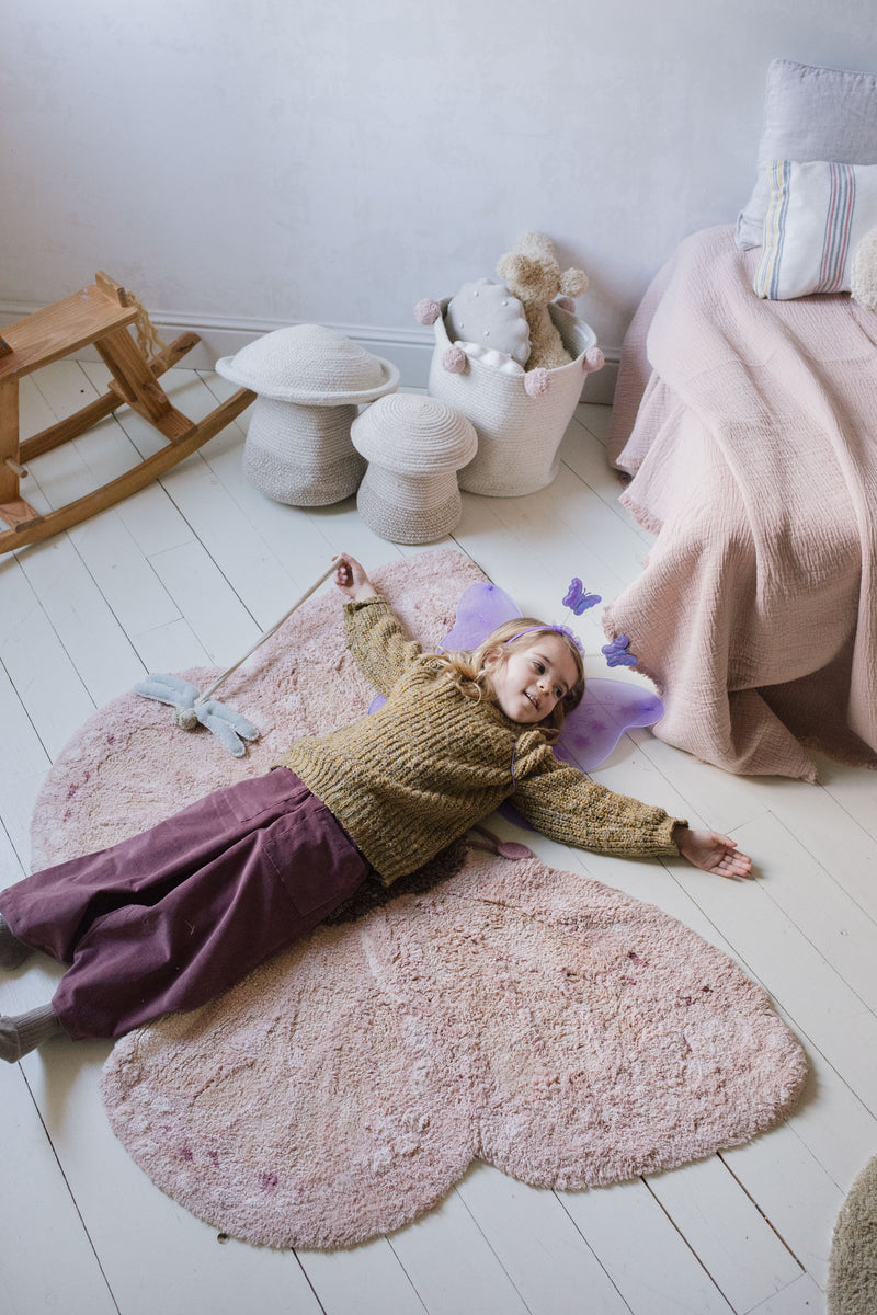 washable animal cotton rug / baby butterfly