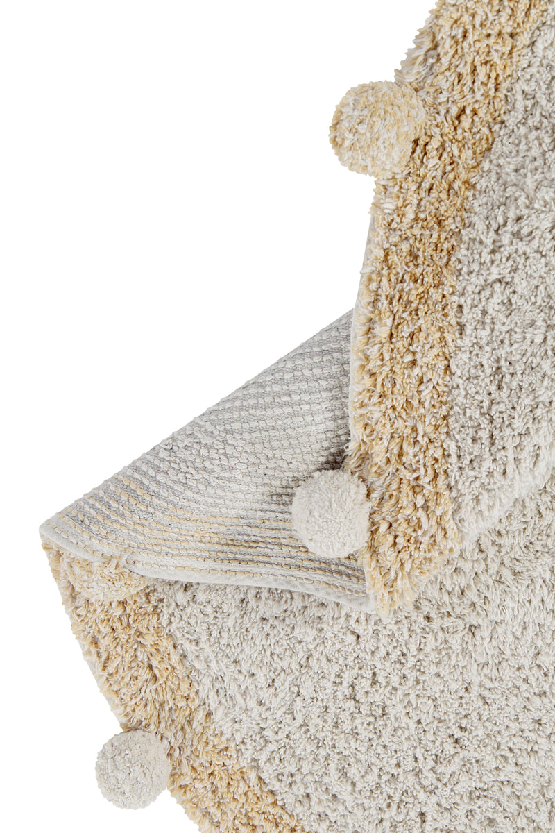 washable rug bubbly / natural - honey