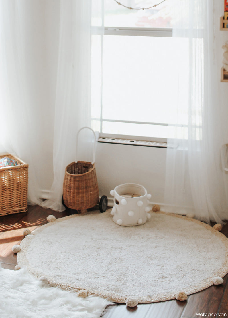 washable rug bubbly / natural - honey