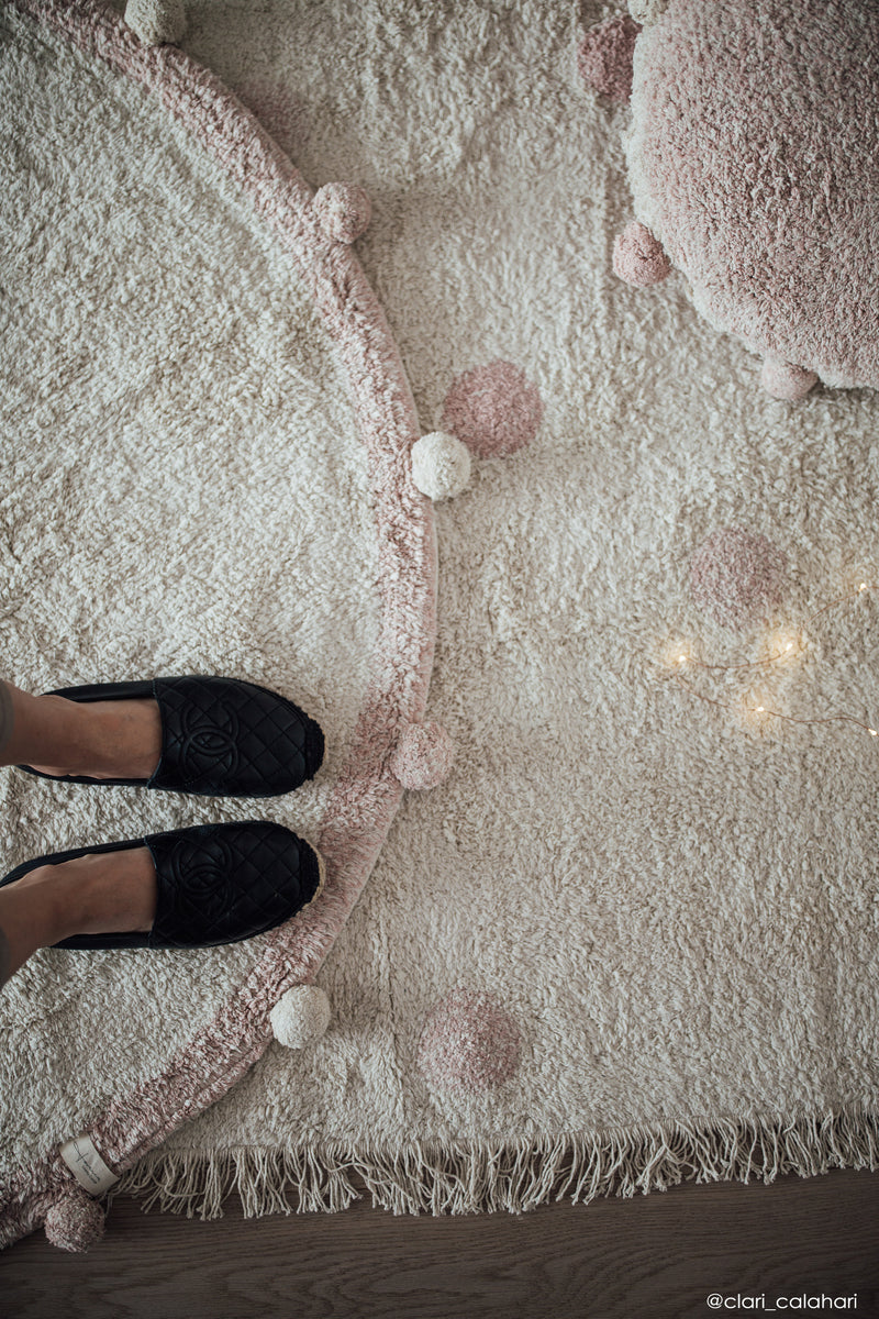 washable rug bubbly / natural - vintage nude