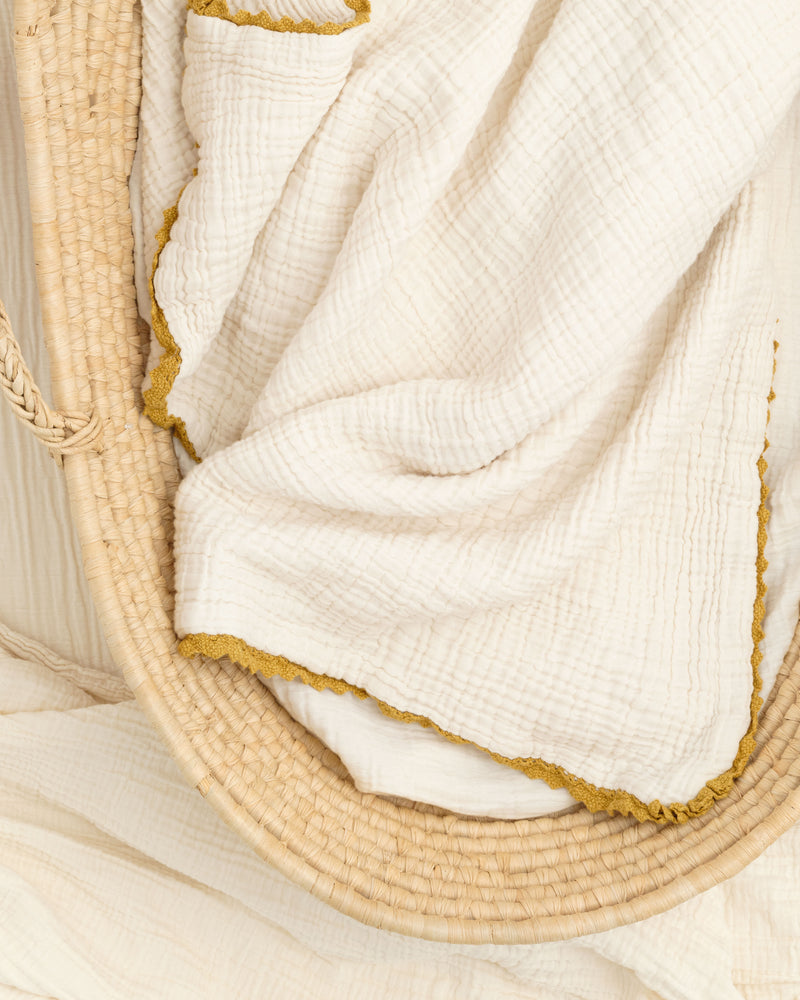 lace baby blanket / undyed