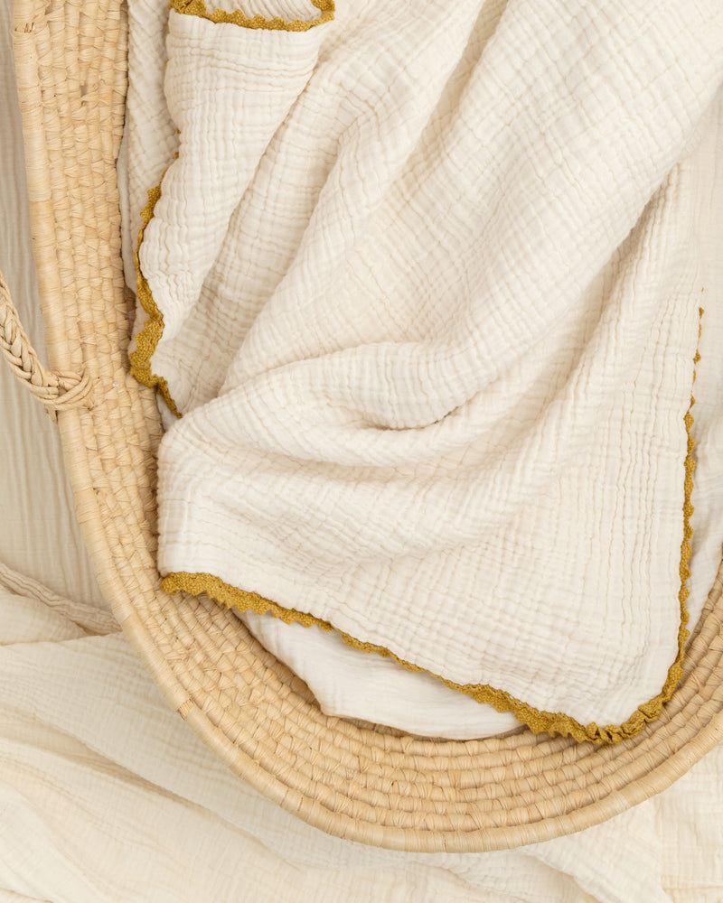 lace baby blanket / undyed