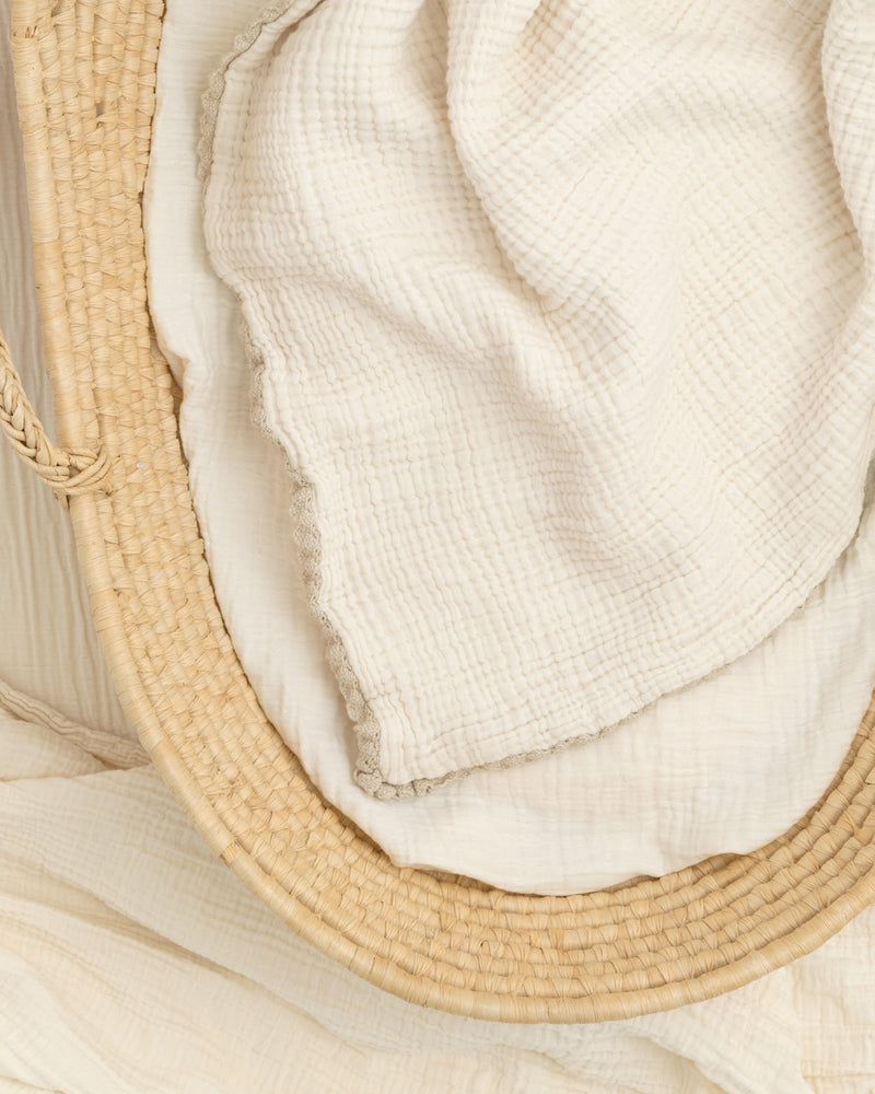 lace baby blanket / undyed