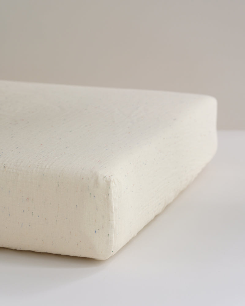 speckle fitted sheet / 2-layer gauze