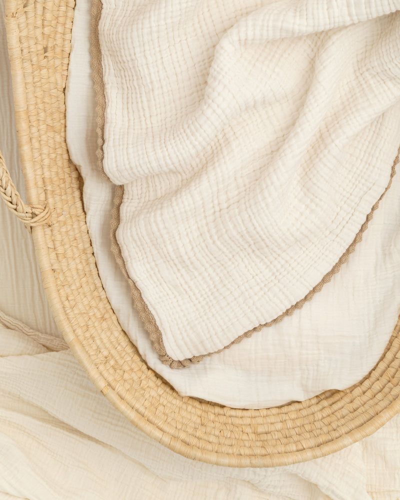 lace baby blanket / undyed