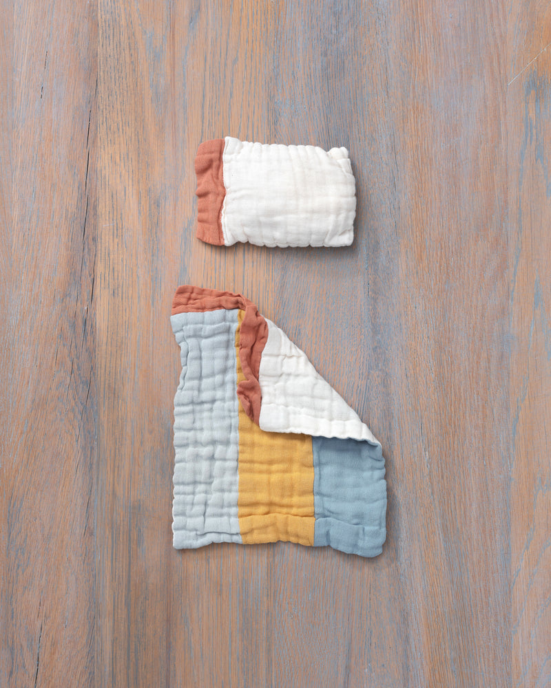small organic gauze doll pillow and blanket set