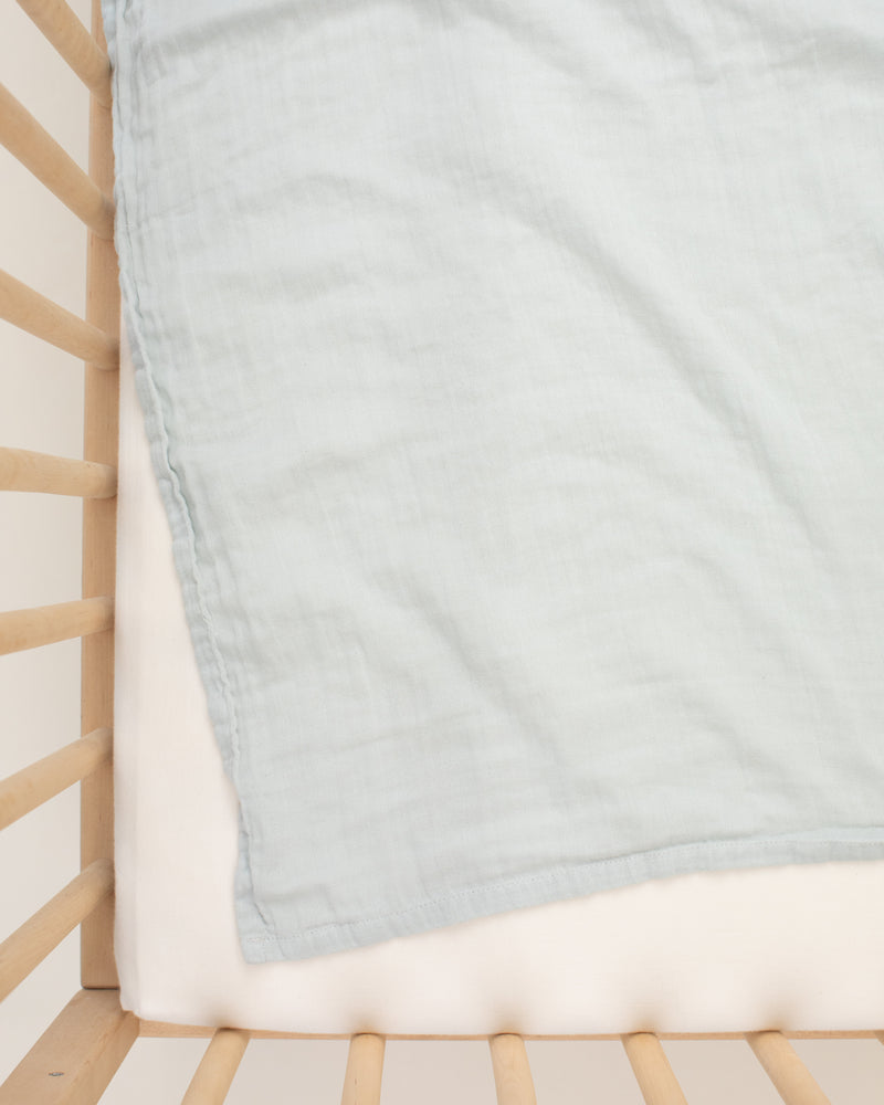 aqua organic cotton gauze swaddle