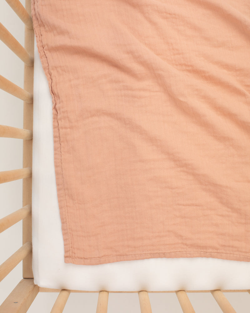 nude organic cotton gauze swaddle