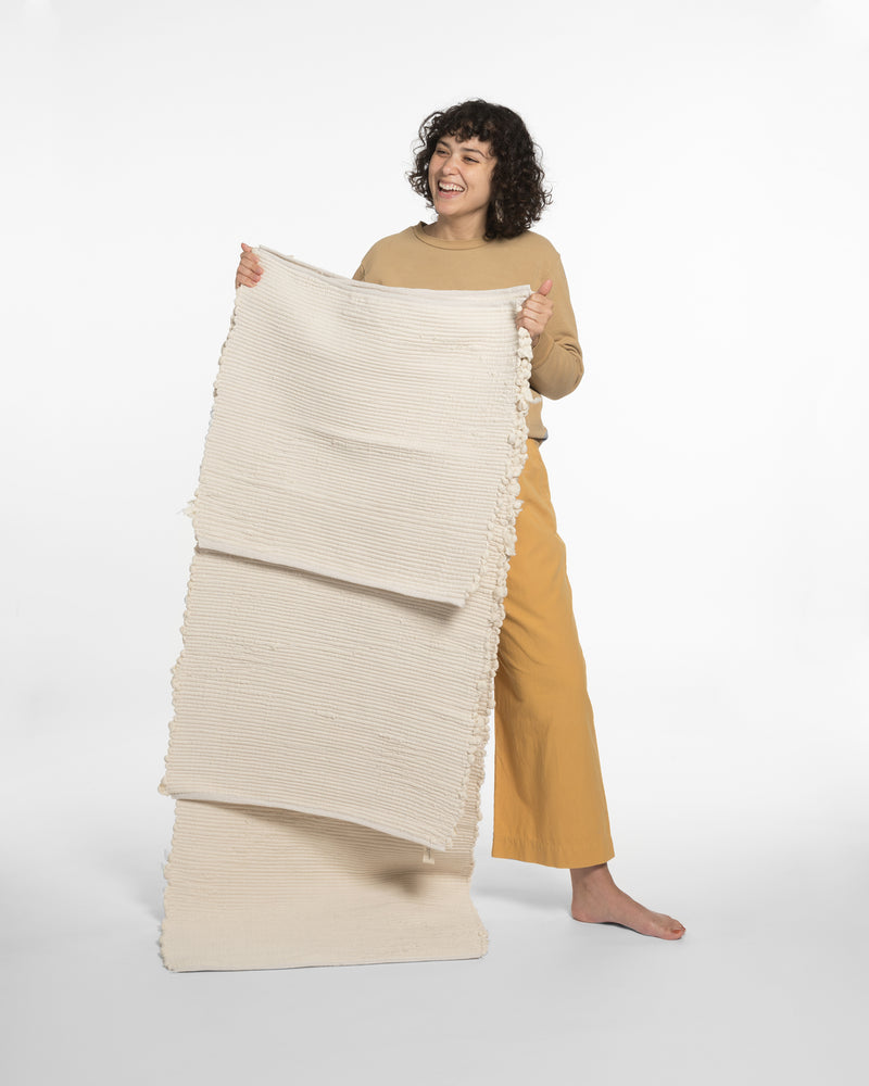 hand-loomed rug / undyed