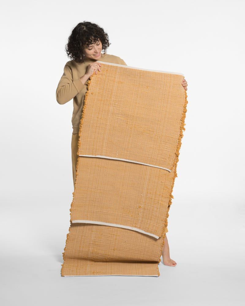 hand-loomed rug / goldenrod