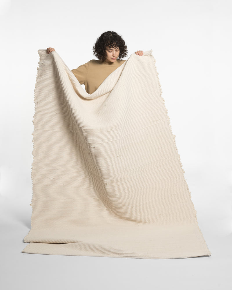 hand-loomed rug / undyed