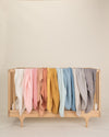 multi undyed organic cotton gauze swaddle
