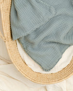 lace baby blanket / garment dyed