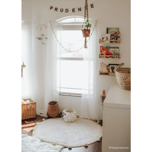 washable rug bubbly / natural - honey