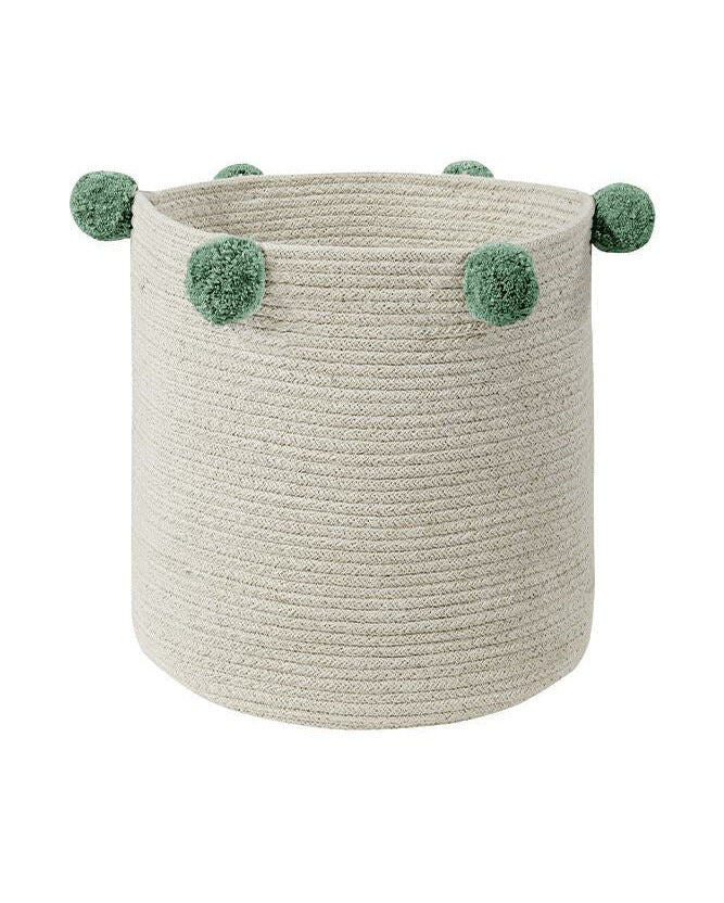storage basket / bubbly natural - green