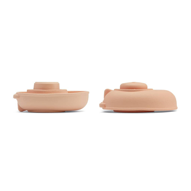 rubber convertible boat / pastel orange