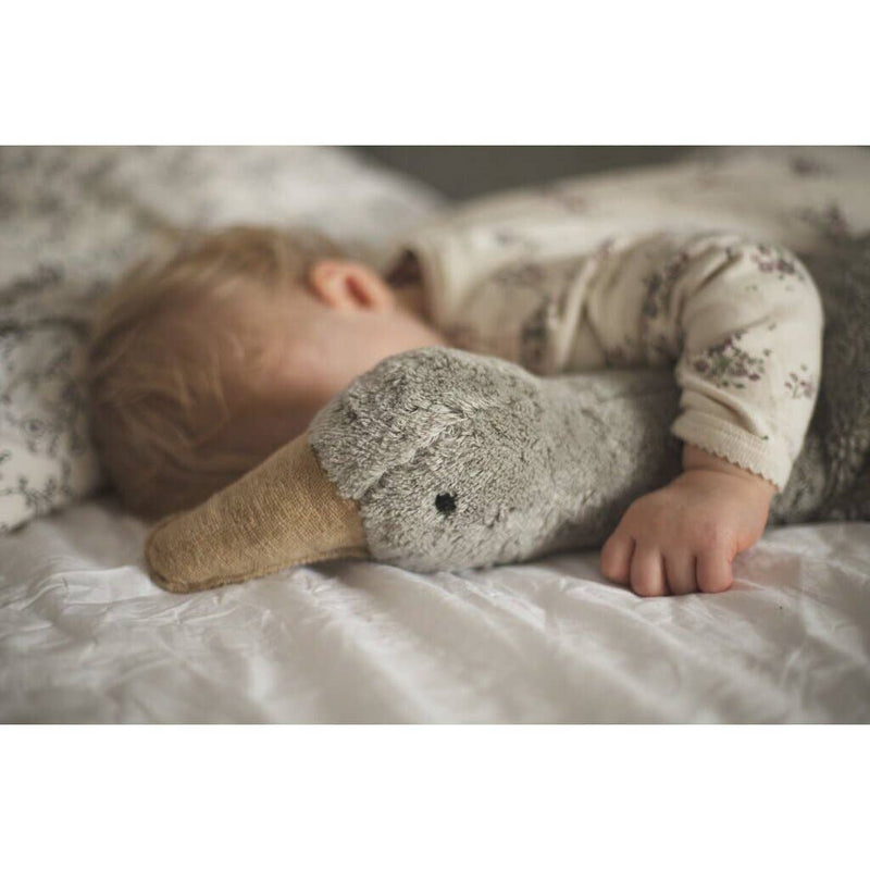 cuddly animal goose, large / grey