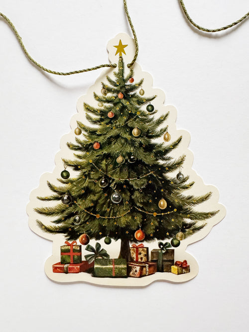 christmas tree gold foil garland