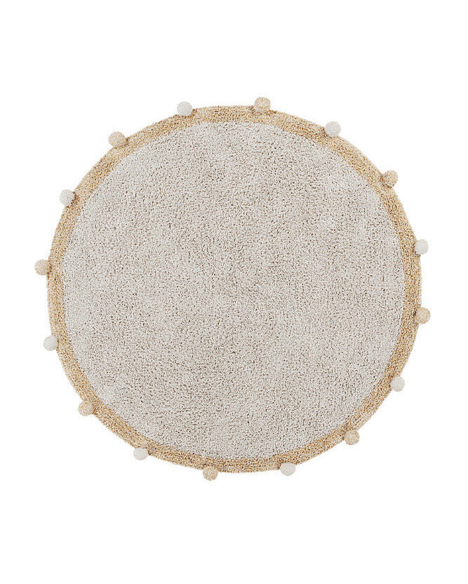 washable rug bubbly / natural - honey