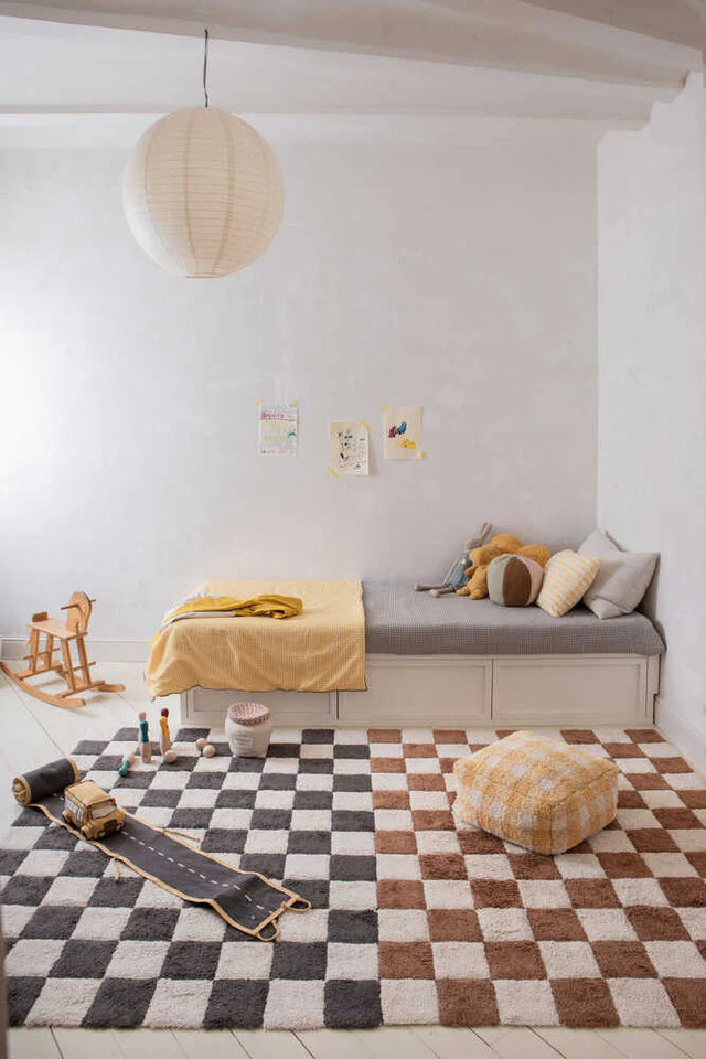 washable rug kitchen tiles / toffee