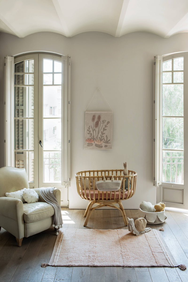 washable rug / bloom rose