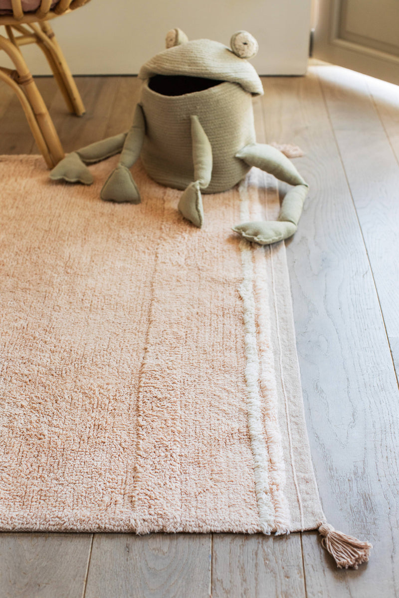 washable rug / bloom rose