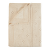 knitted pointelle blanket / ivory