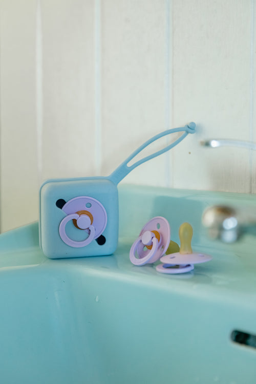 pacifier case / dusty blue