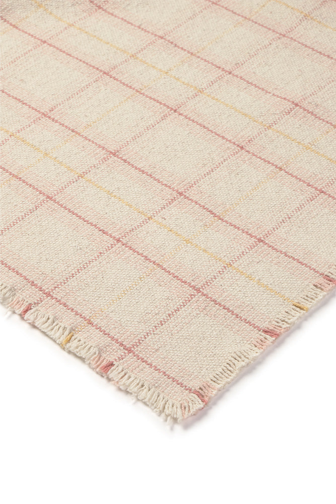 handloom kid bed throw / tartan rose