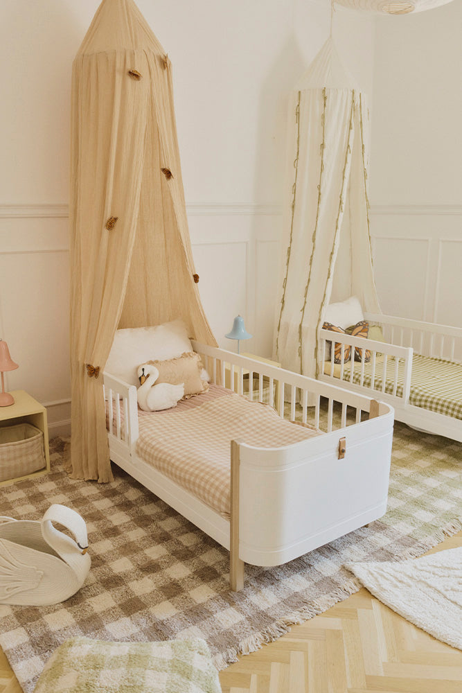 knitted blanket vichy / rose