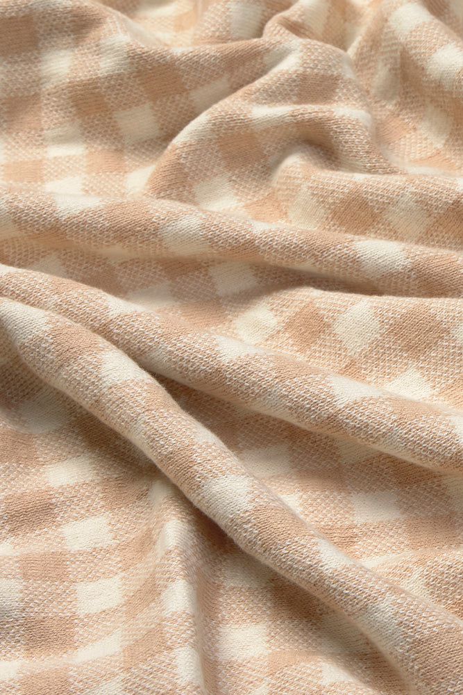 knitted blanket vichy / rose