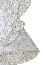 washable animal cotton rug / bunny