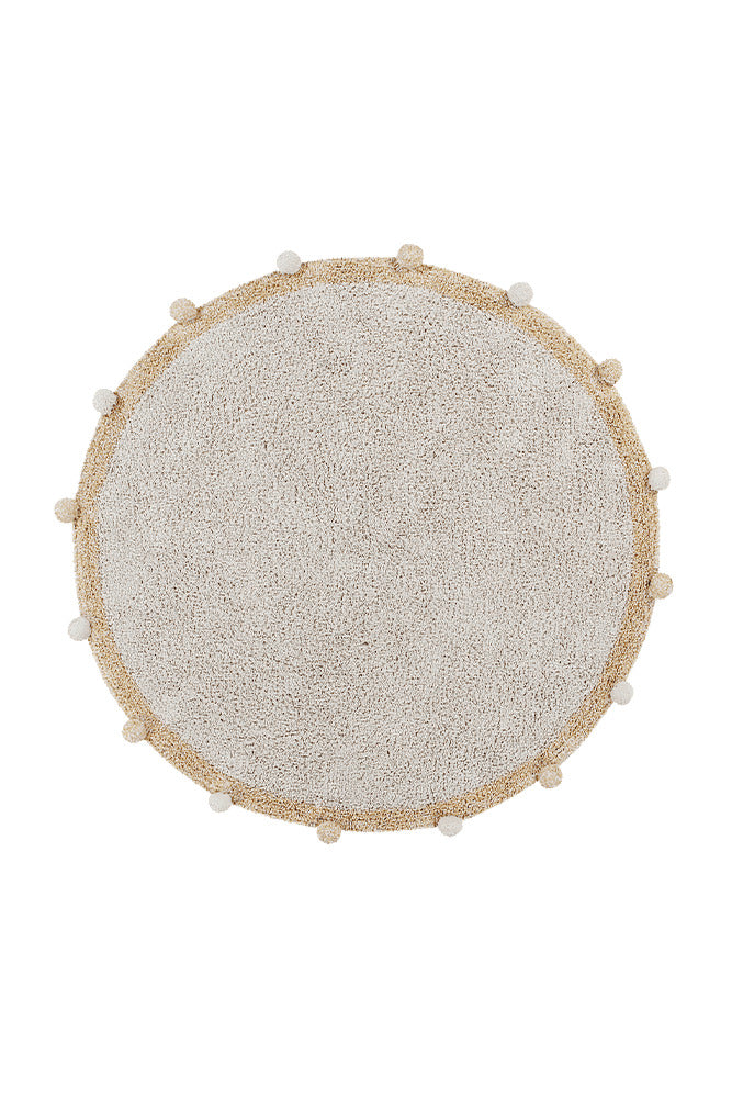 washable rug bubbly / natural - honey