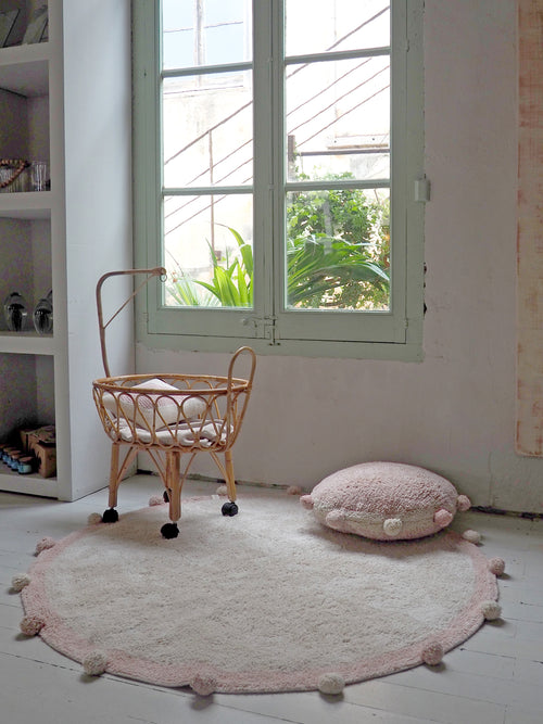 washable rug bubbly / natural - vintage nude