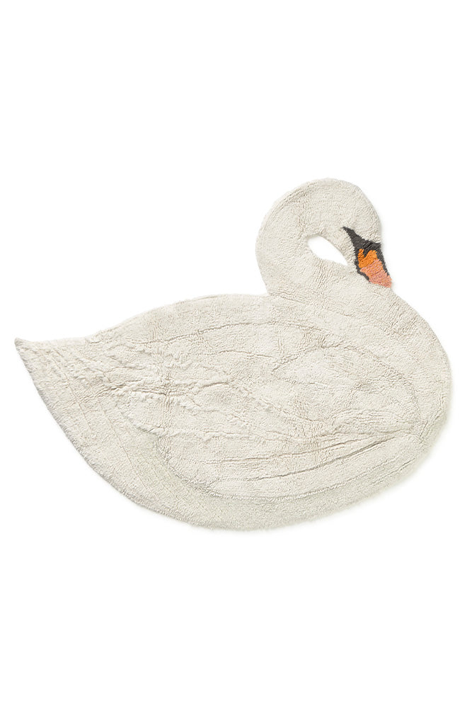 washable animal rug / swan